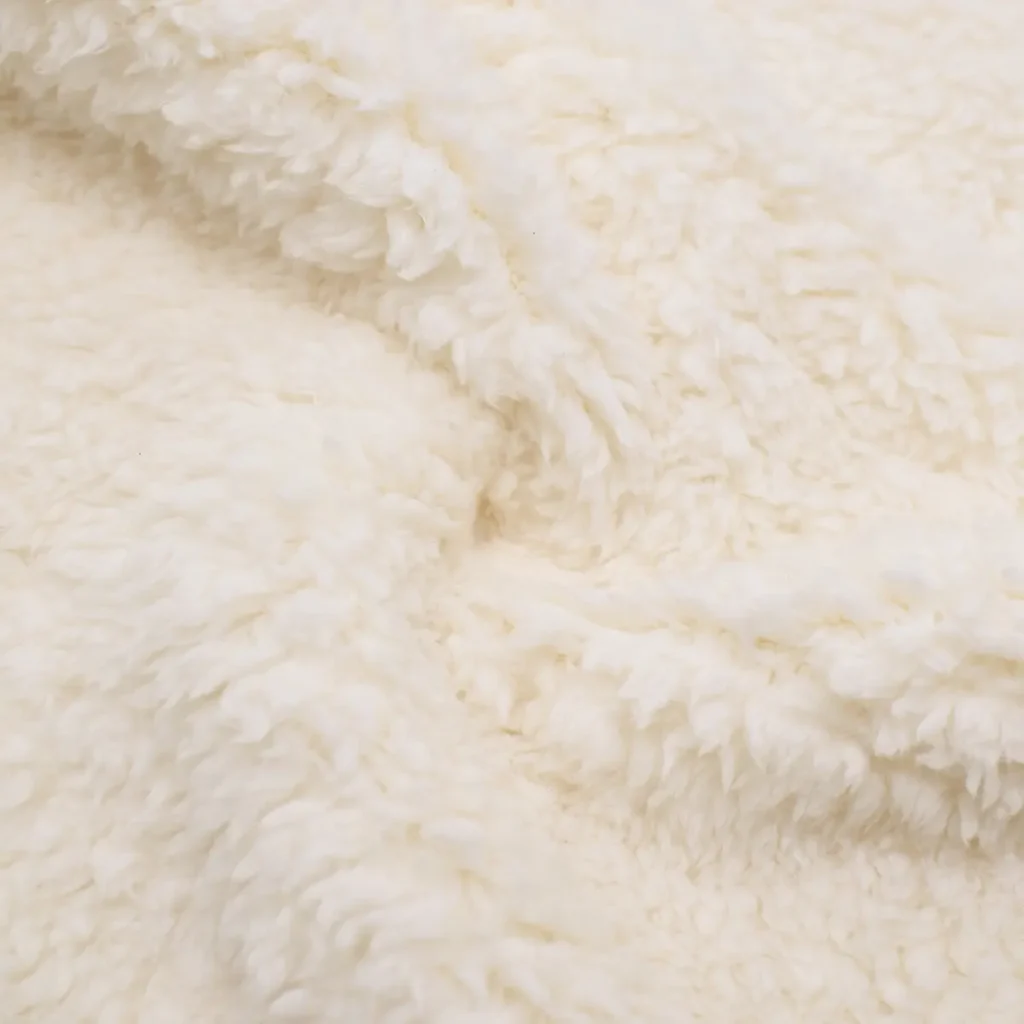 Cream Sherpa Polyboa Fabric-T515J1244N62-1