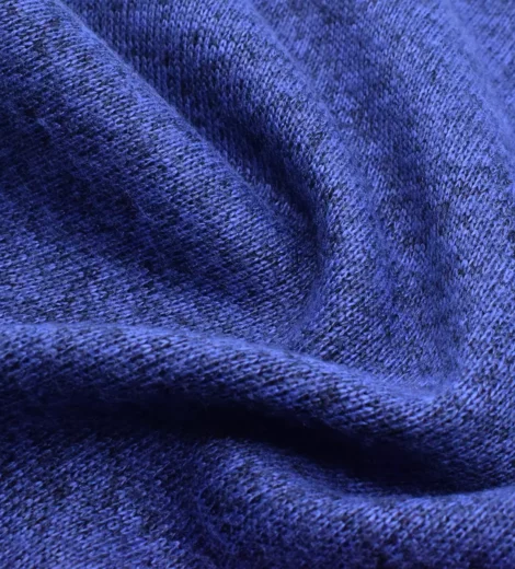 Blue Melange Sweater Fleece Fabric-TR3-F30#1677Z-1