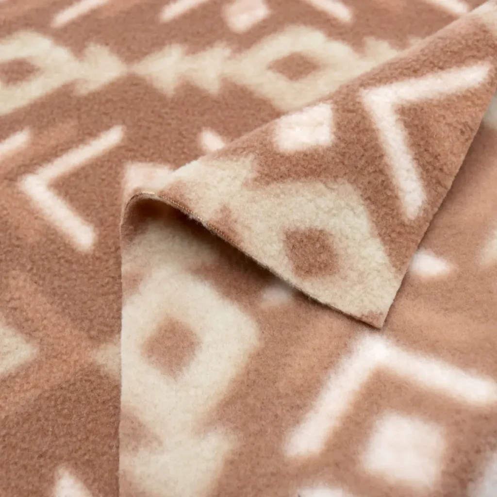 Brown Triangle Polar Fleece 2 Side Brush Fabric-A3-27-CK1216ZP-1