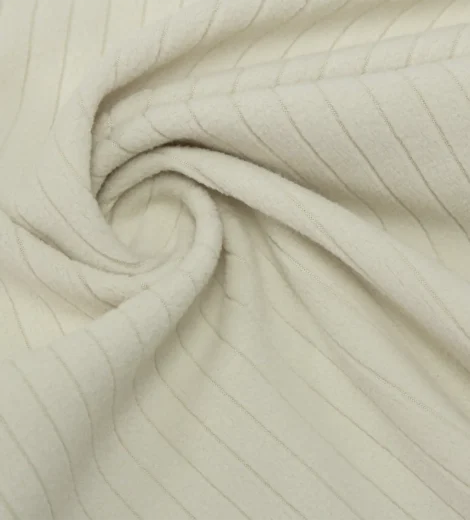Cream Drop Needle Fleece Fabric-A0-25-BV9307Z-1