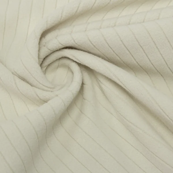 Cream Corduroy Fleece Fabric-A0-25-BV9307Z-1