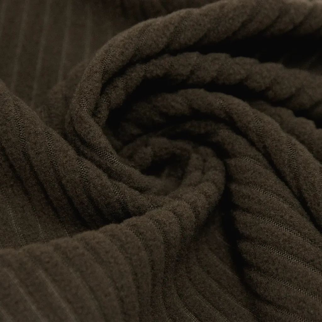Dark BrownDrop Needle Fleece Fabric-A0-27-A1-AH61532Z-1
