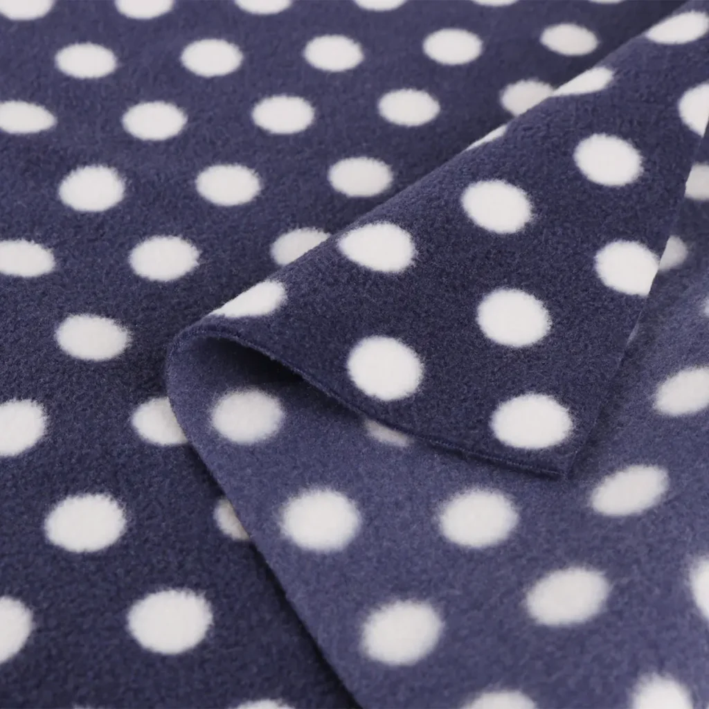 Dot Navy Polar Fleece 2 Side Brush Fabric-A1-30-BH1424ZP-1