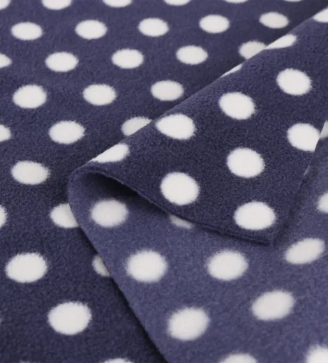 Dot Navy Polar Fleece 2 Side Brush Fabric-A1-30-BH1424ZP-1