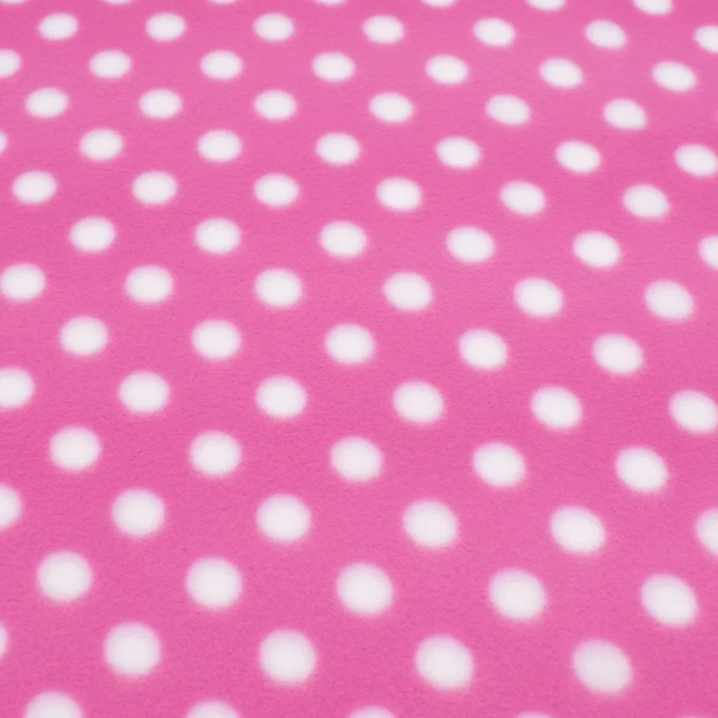Dot Pink Fleece 1 Side Brushed Fabric-TF1-tt1483ZP-1