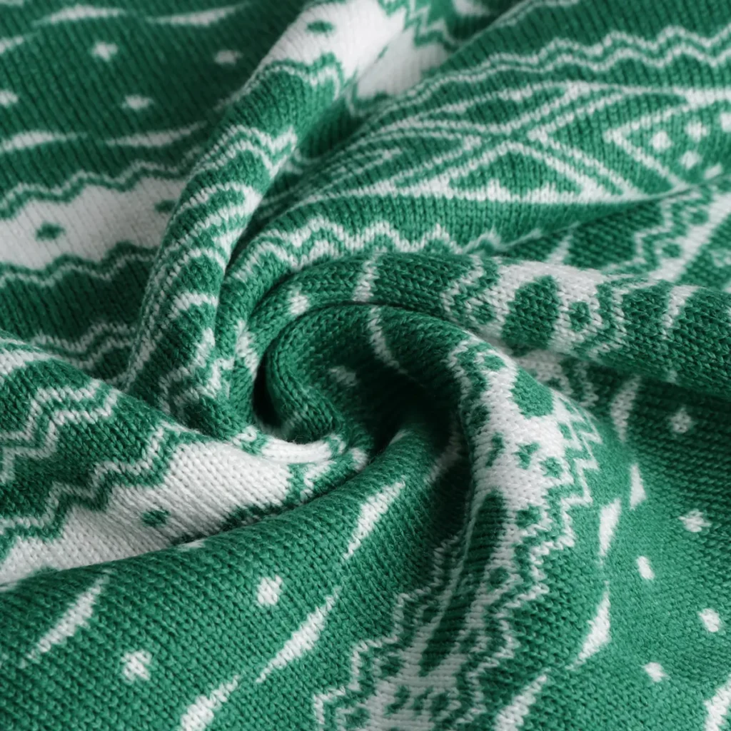 Green Sweater Fleece Fabric-TR1-C26#1754ZP-1