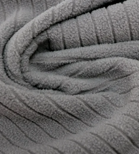 Grey Drop Needle Fleece Fabric-A1-30-CE9342Z-1