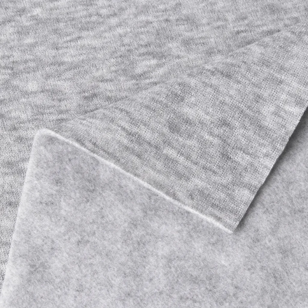 Grey Fleece 1 Side Brush Fabric-1