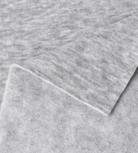 Grey Fleece 1 Side Brush Fabric-1