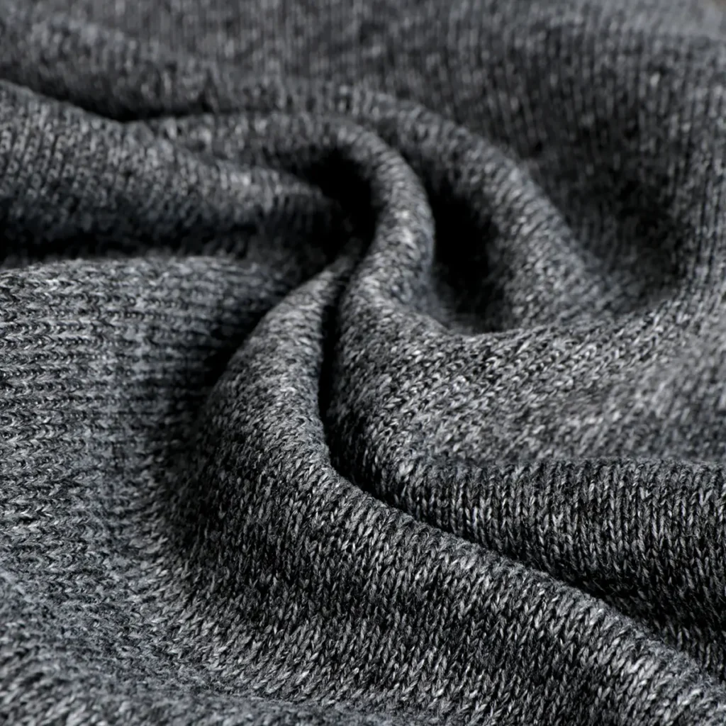 Grey Melange Sweater Fleece Fabric-TR1-F61#0059Z-1