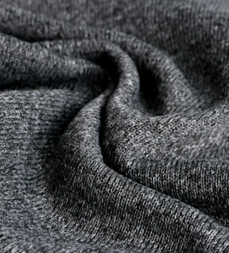Grey Melange Sweater Fleece Fabric-TR1-F61#0059Z-1