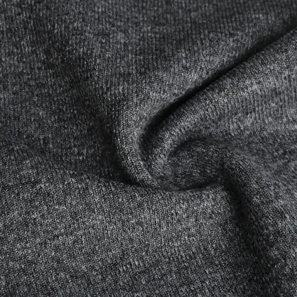 Grey Melange Sweater Fleece Fabric-TR1-F61#0066Z-1