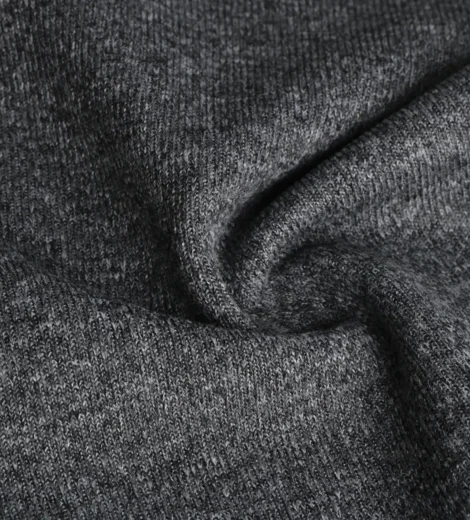 Grey Melange Sweater Fleece Fabric-TR1-F61#0066Z-1