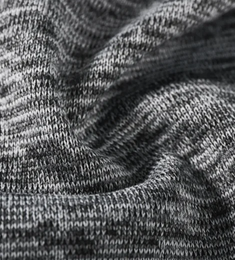 Grey Melange Sweater Fleece Fabric-TR1-F6162#0061Z-1