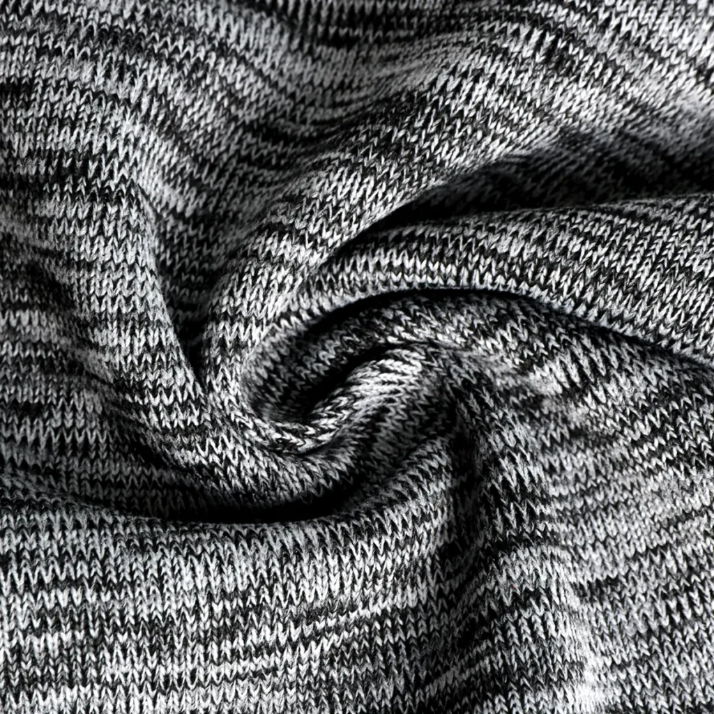 Grey Melange Sweater Fleece Fabric-TR1-F62#0060Z-1
