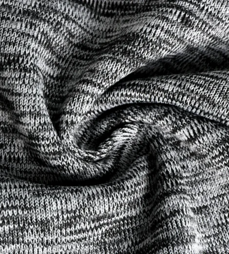 Grey Melange Sweater Fleece Fabric-TR1-F62#0060Z-1