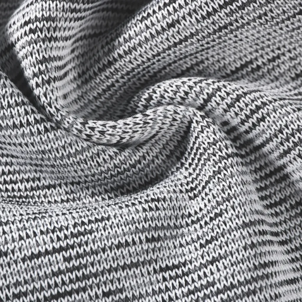 Grey Melange Sweater Fleece Fabric-TR1-FF62#0063Z-1