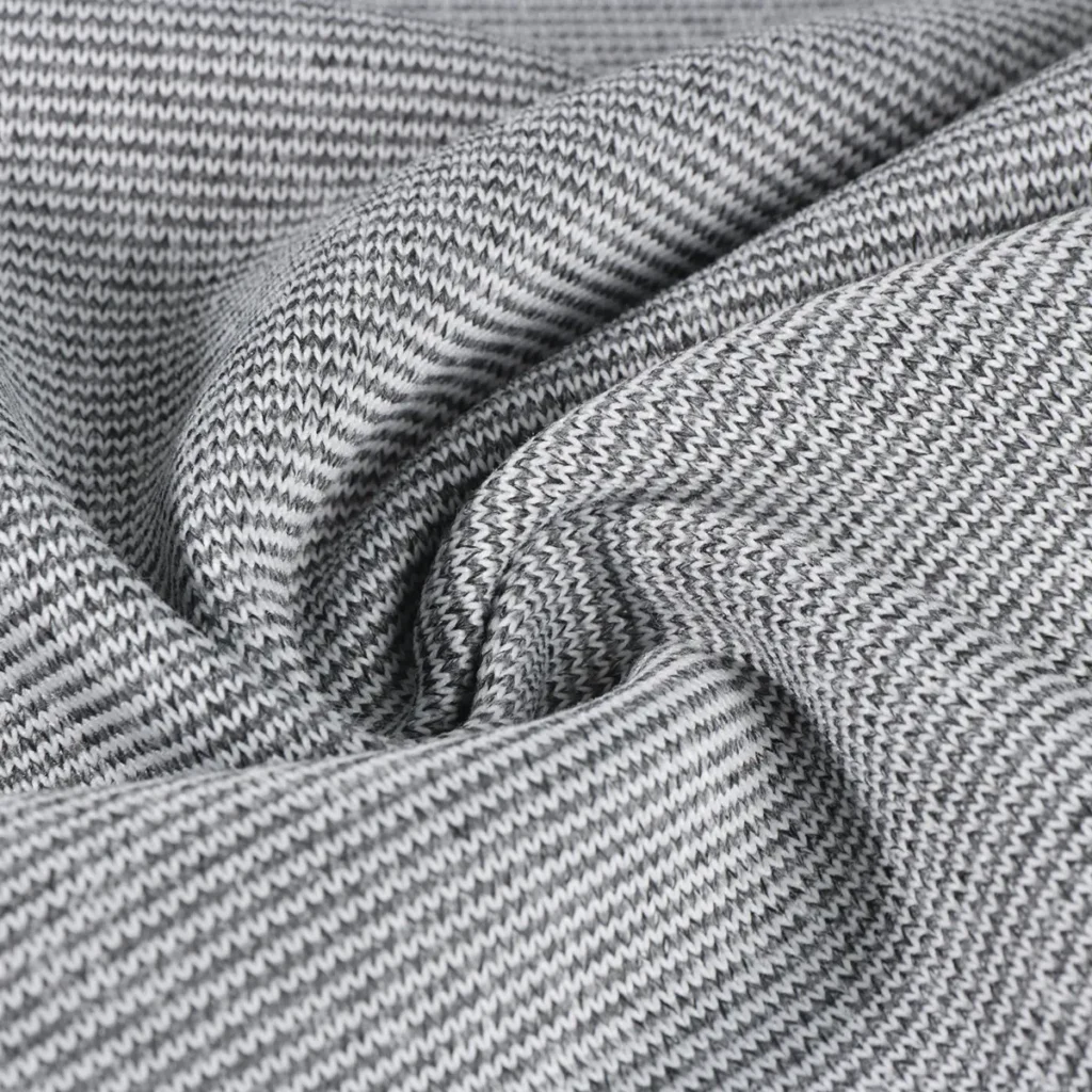 Grey Melange Sweater Fleece Fabric l TR1-FF61#0062Z-1