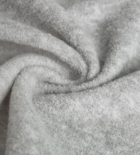 Light Grey Boucle Fleece Fabric-BC-BO0033Z-1