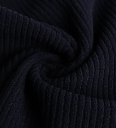 Navy Drop Needle Fleece Fabric-A1-30-AE9288Z-1