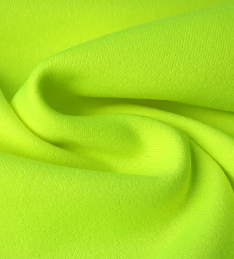 Neon Green Fleece 1 Side Brush Fabric-1