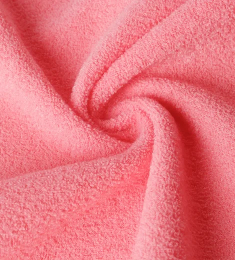 Pink Coral Boucle Fleece Fabric-BC-BM1319Z