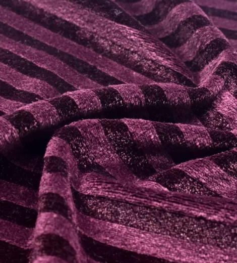 Stripe Purple Velour Fabric SZGP-25A29V#8006Z-1