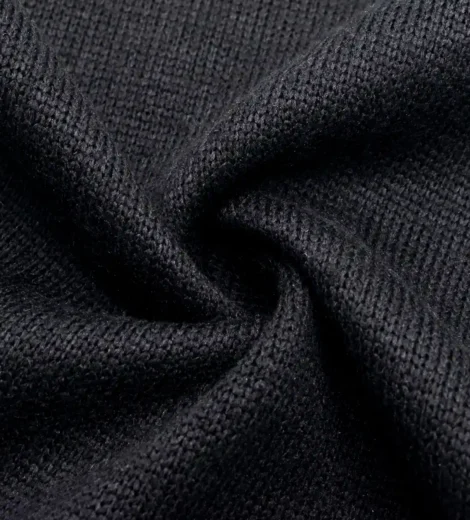 Black Sweater Fleece Fabric-TR3-F26#1676Z-1