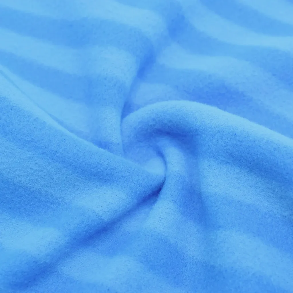 Blue Fleece 2 Sided Brushed Fabric-GTR2-BDK1952Z-1