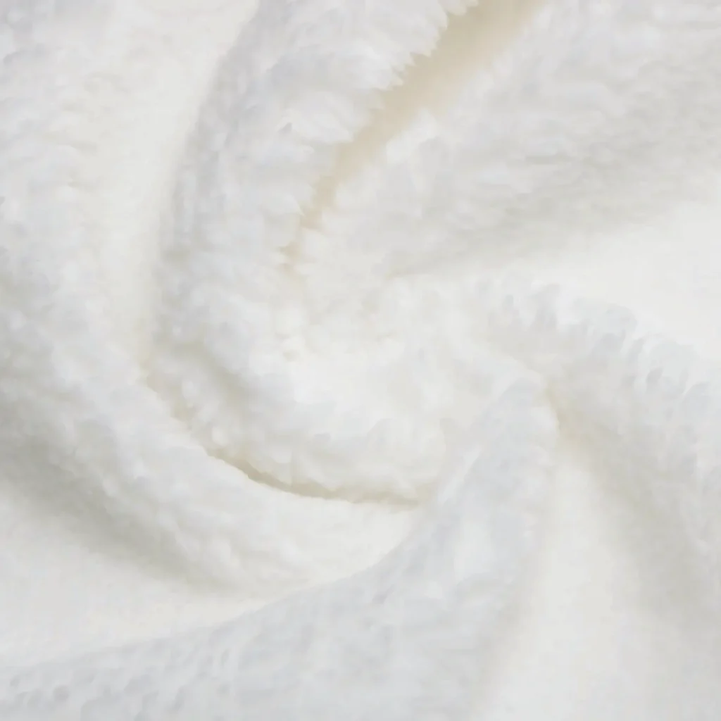 Cream Sherpa Polyboa Fabric-T399W1036P60-1