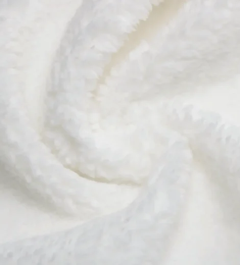 Cream Sherpa Polyboa Fabric-T399W1036P60-1