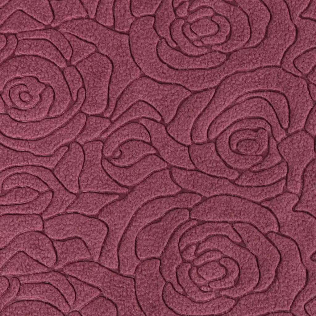 Dark Pink Rose Emboss Fabric-1