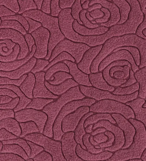 Dark Pink Rose Emboss Fabric-1