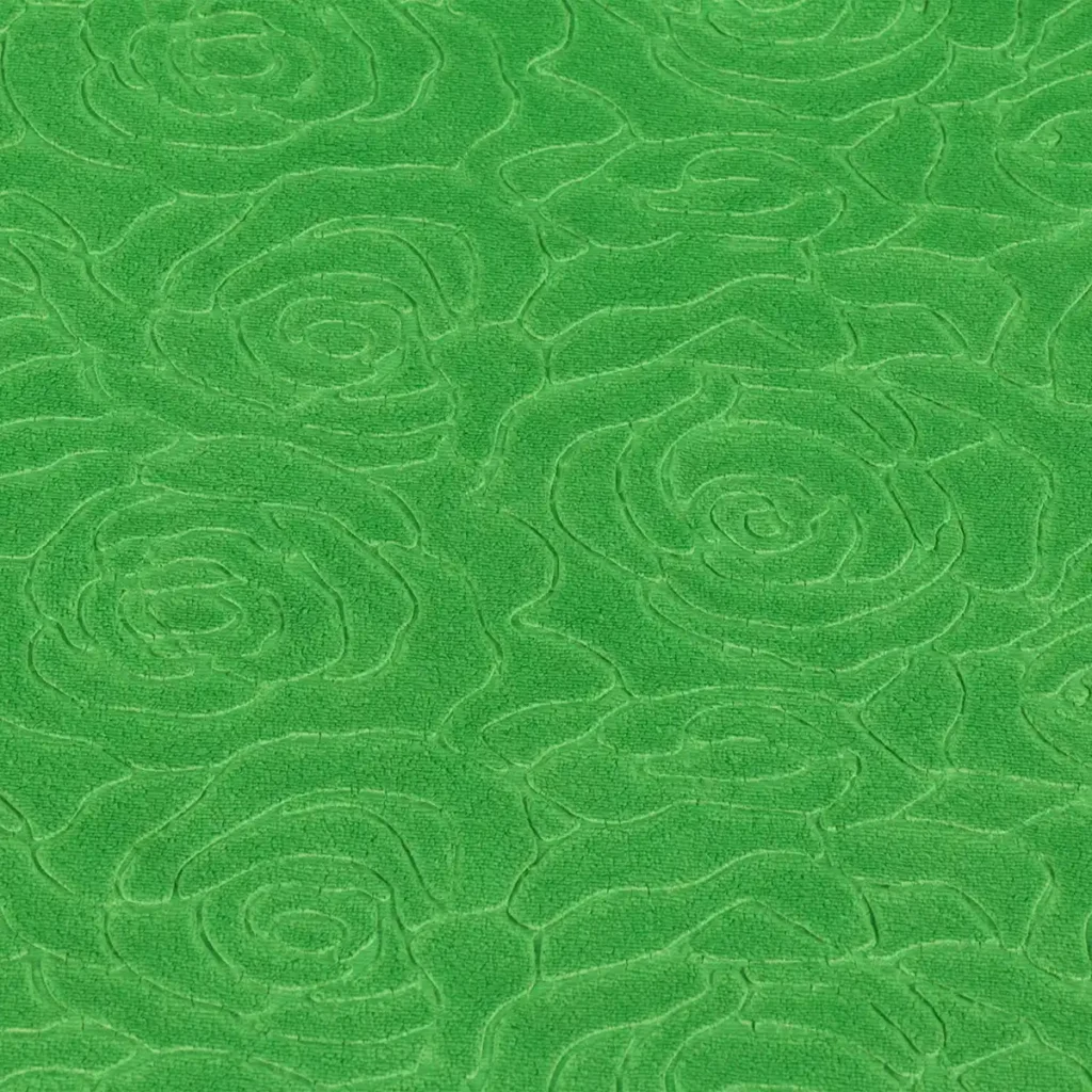 Green Rose Emboss Fabric-1