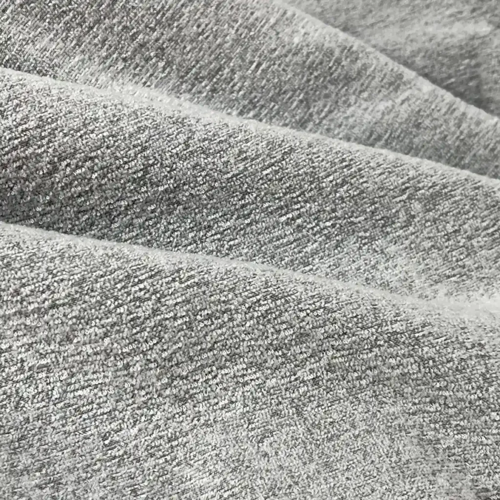 Grey Bouclé Fleece Fabric-BC-DM0002Z-1