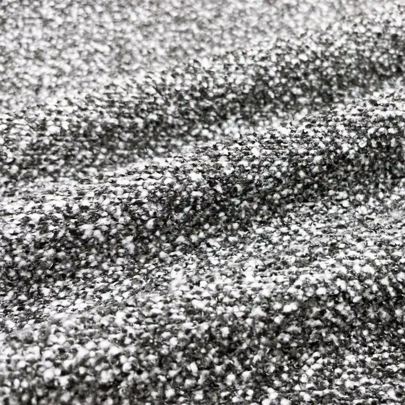 Grey Melange Boucle Like Polyboa Fabric-T881G0440LP60-1