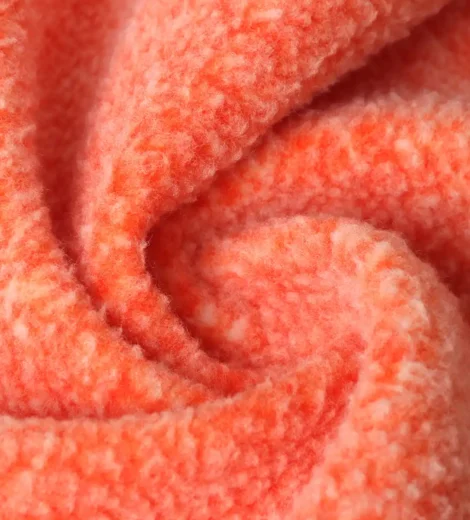 Orange Sherpa Fleece Fabric-GSB0-CD0085ZPL