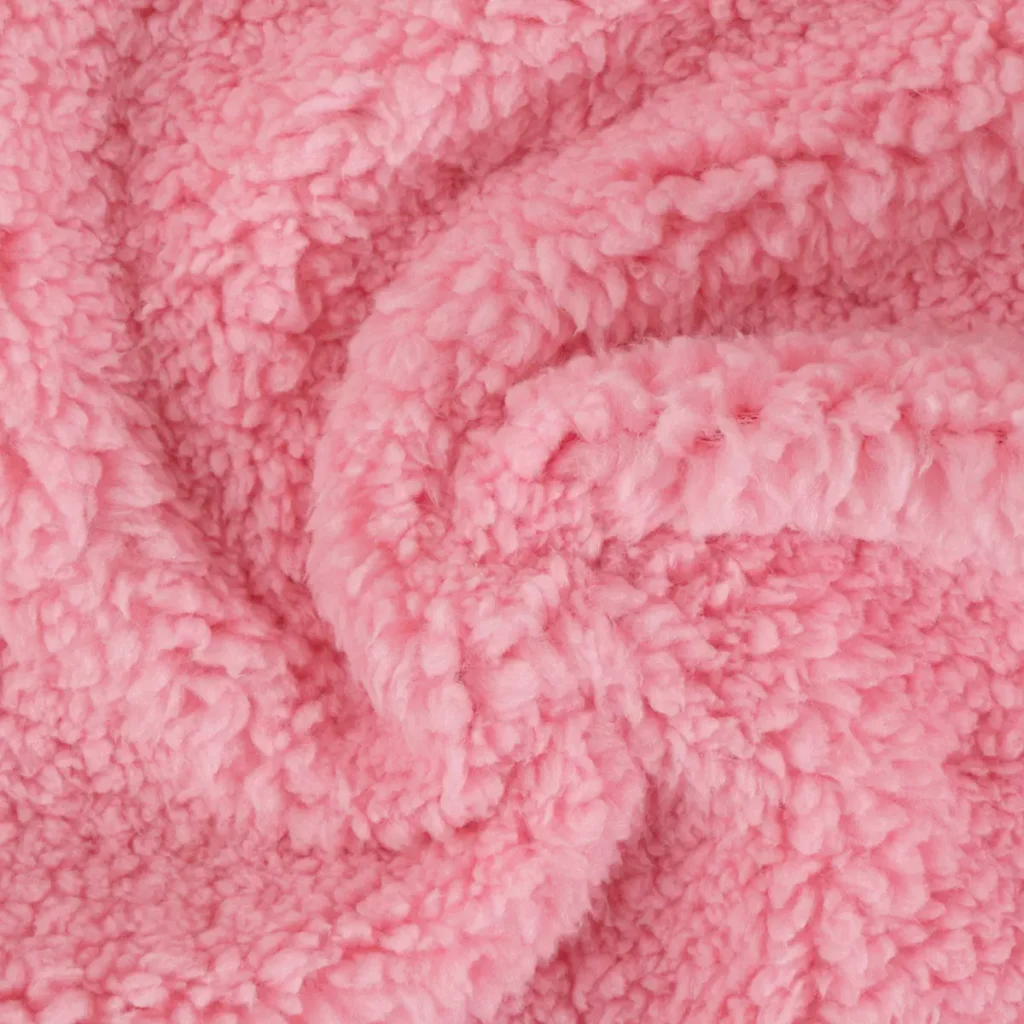 Pink Sherpa Polyboa Fabric-T399J1035E69-1