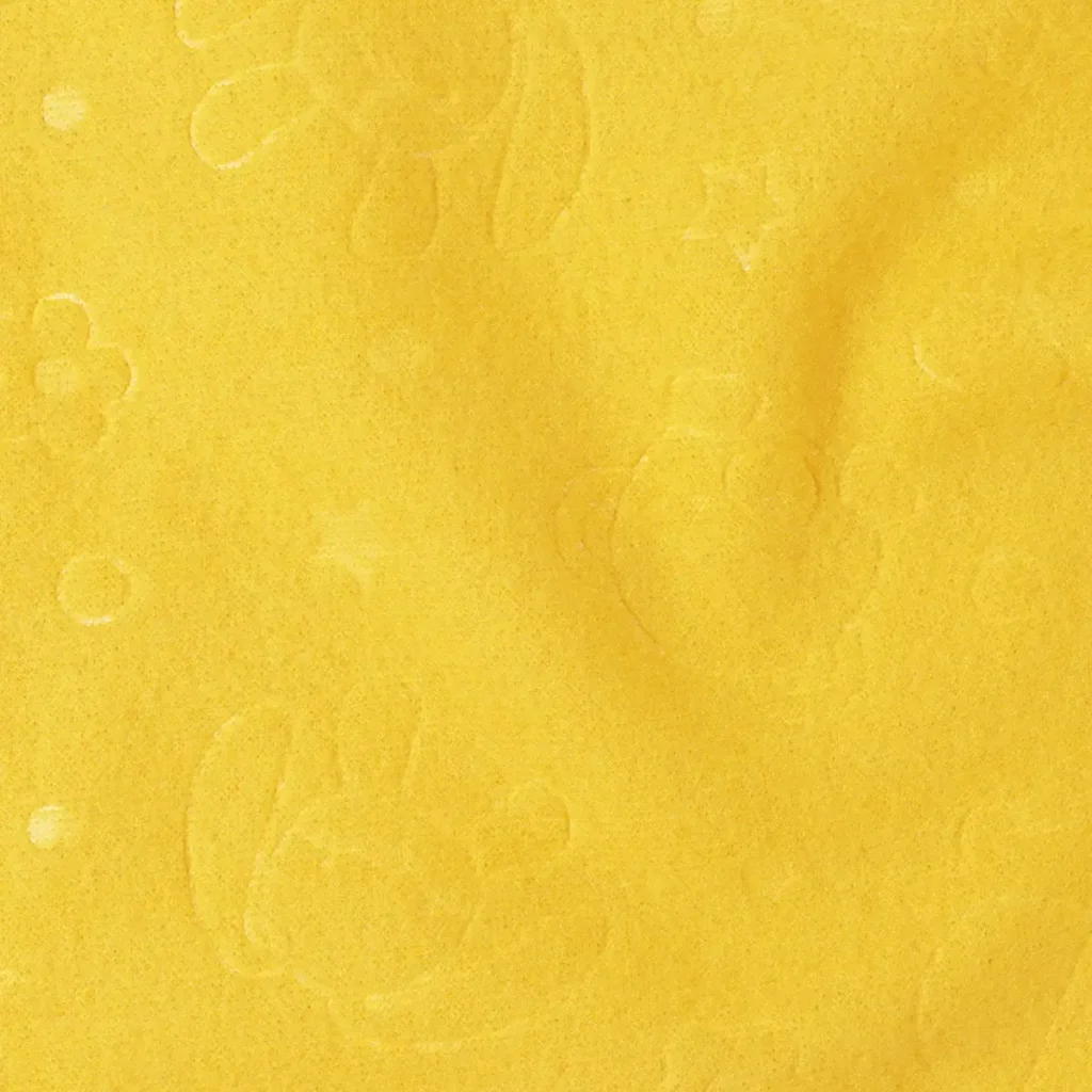 Yellow Animals Emboss Fabric-1