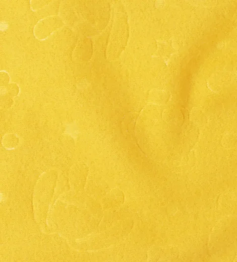 Yellow Animals Emboss Fabric-1