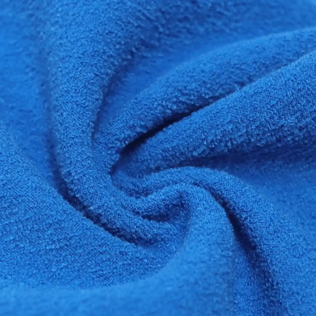 Blue Bouclé Fleece Fabric-BC-BO0040Z-1