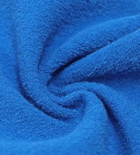 Blue Bouclé Fleece Fabric-BC-BO0040Z-1