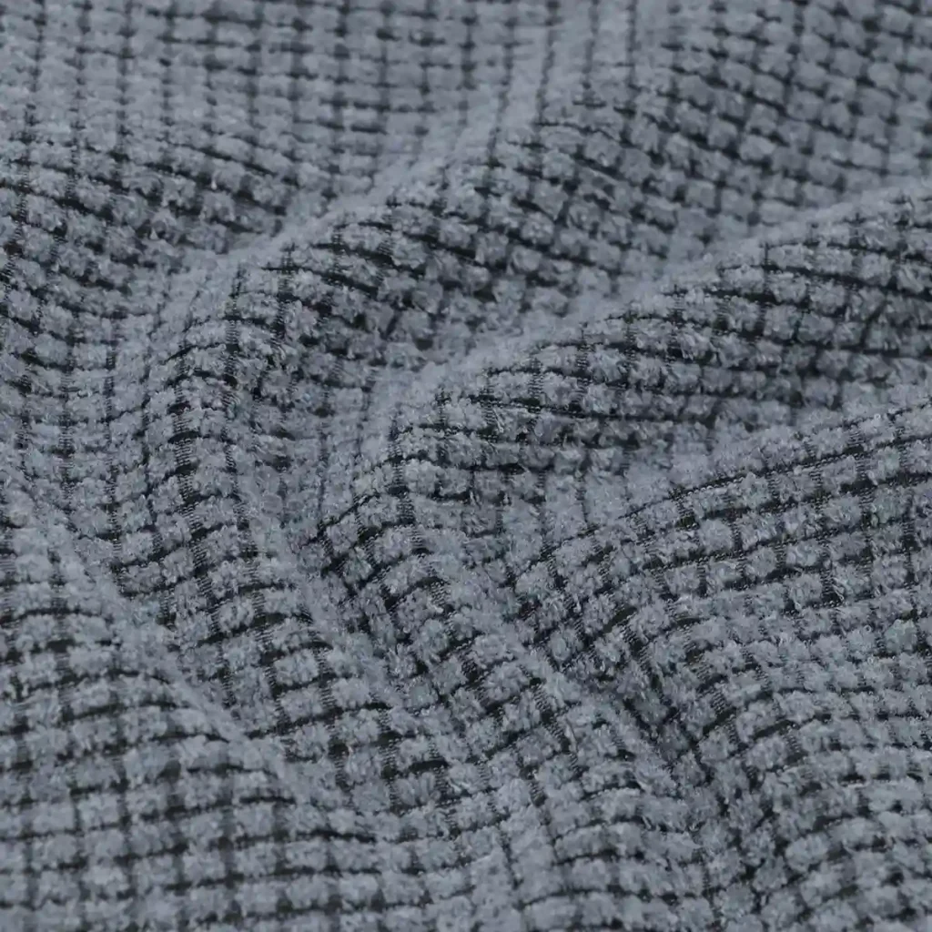 Grey Bouclé Fleece Fabric-BC-CO9340Z-1