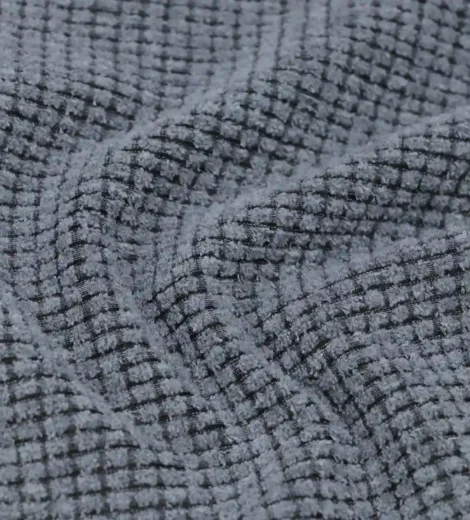 Grey Bouclé Fleece Fabric-BC-CO9340Z-1