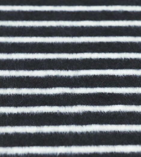 Stripe Grey Melange VelFleece Fabric-BSA0-40-CC-OO1769Z-1