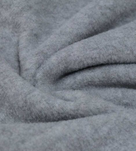 Grey Melange Fleece 2 Sided Brushed Fabric-GA1-30-CO1482Z-1