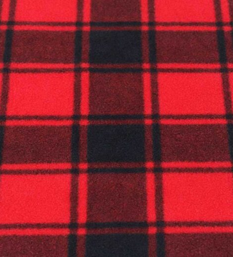 Plaid Fleece 2 Side Brush Fabric-GA1-30-CK1866ZPL-1