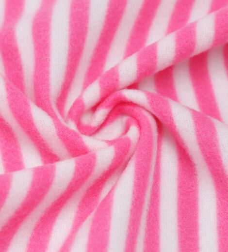 Pink Stripe Velfleece Fabric-TF1-Bt1912ZP-1