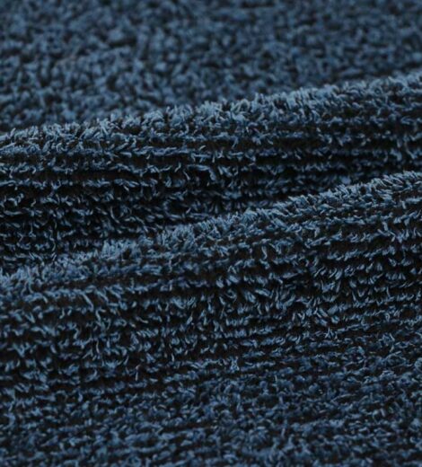 Blue Melange Boucle Like Polyboa Fabric-GT819W0336P60Y-1