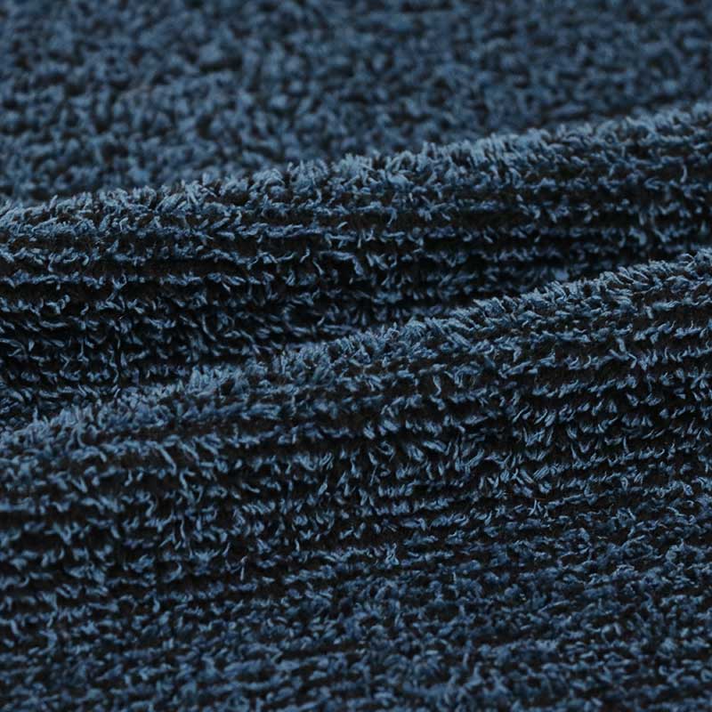 Blue Melange Boucle Like Polyboa Fabric-GT819W0336P60Y-1